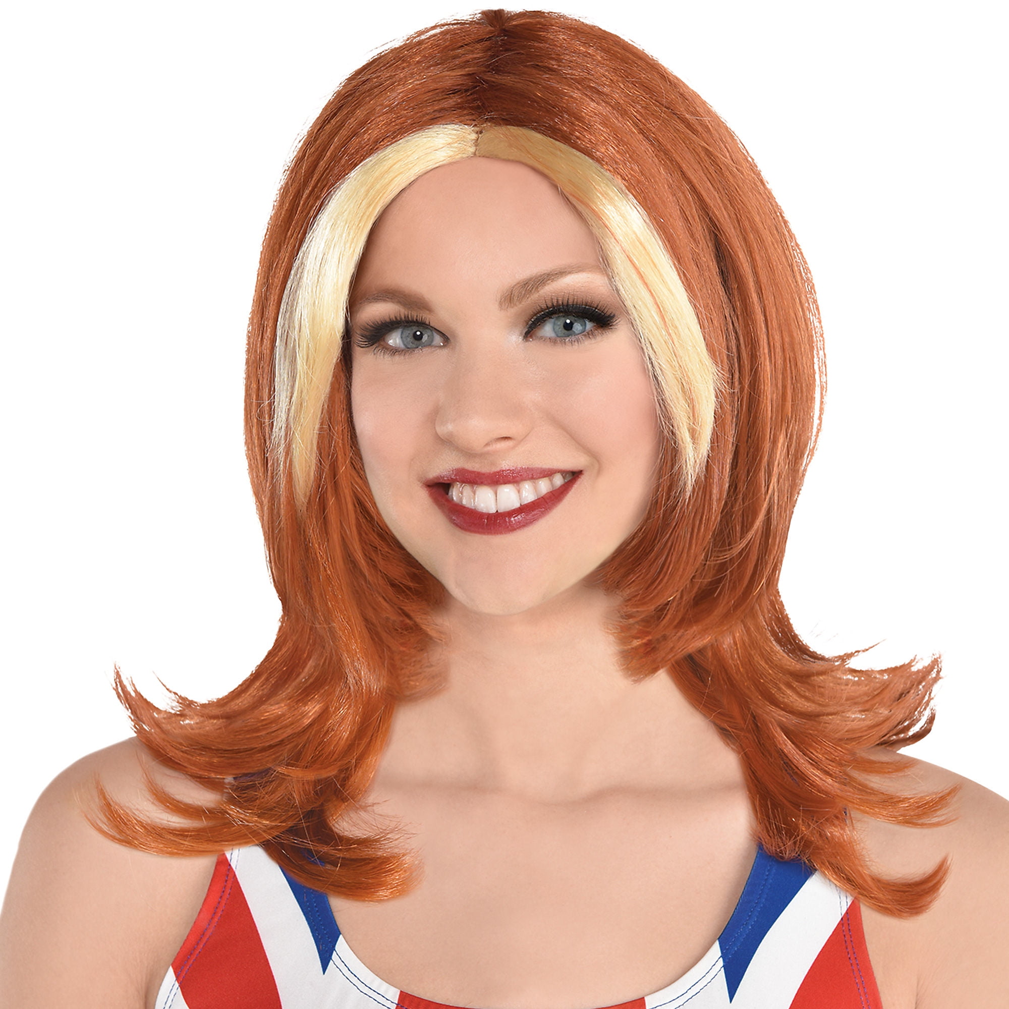 Party City Pop Group Ginger Wig Halloween Costume Accessory For Women One Size