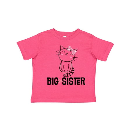

Inktastic Big Sister Girl Cat Gift Toddler Toddler Girl T-Shirt