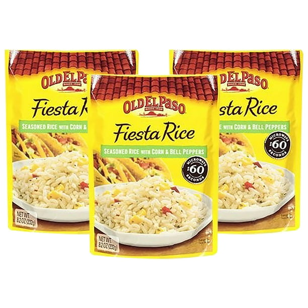 3 Pack Old El Paso Heat Serve Pouch Fiesta Rice 8 2 Oz Walmart Com Walmart Com