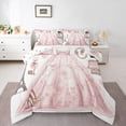 thumbnail image 1 of Ensemble de Couette Robe Girly Rose Simple Mode Moderne Robe Femme Literie Tour Eiffel Paris Literie Ensembles de Couette Pois Dorés Insert de Couette Filles Talons Hauts Noirs Imprimé Maquillage Romantique Couette, 1 of 6