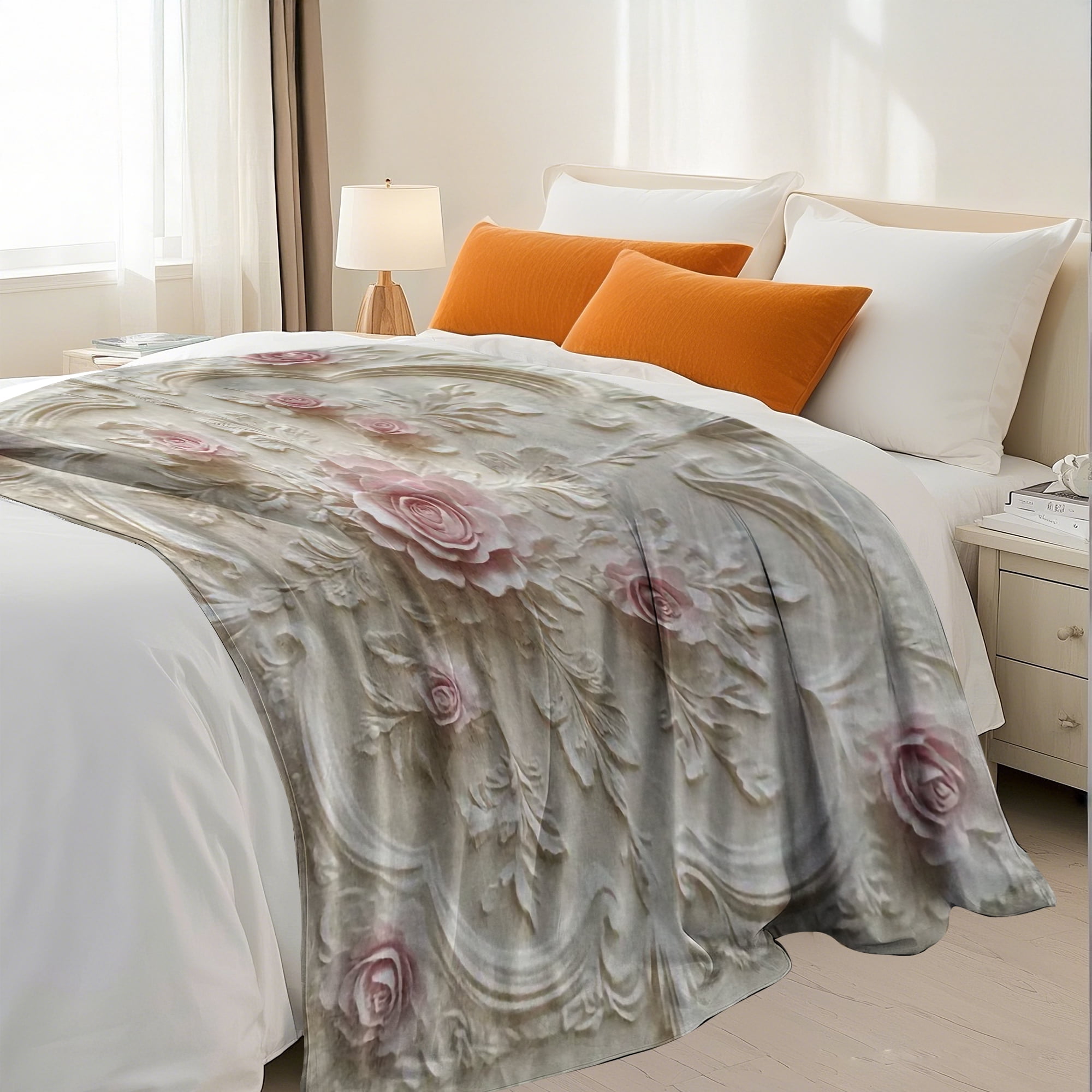 Flannel Fleece Throw Blanket Bed Blanket, Lightweight Cozy Plush Blanket for Sofa Couch,40"X50"