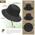 thumbnail image 2 of Sombrero Simplicity de ala ancha negra con protección UV, 2 of 6