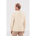 thumbnail image 3 of SAOL Aran Traditional Fisherman Sweater 100% Premium Merino Wool Cable Knittted Pullover for Men Made in Ireland Jumper Honeycomb Stitch Jumper, 3 of 5