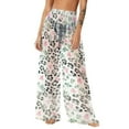 thumbnail image 2 of Homenesgenics Women's Chiffon Lightweight Sun Protection Beach Pants Cover Ups Wide Leg Bohemian Style Beach Pants, 2 of 7