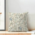 thumbnail image 2 of Chinoiserie Pillow Covers 16x16 Set of 2, Blue Green Birds Flowers Throw Pillow Covers Linen Vintage Farmhouse Chinoiserie Decor Cushion Case Chinoiserie Home Decor for Couch Sofa, 2 of 6