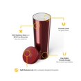 thumbnail image 3 of RTIC 28 oz Ceramic Lined Everyday Tumbler, Spill-Resistant Straw Lid, Black Cherry Metallic, 3 of 7
