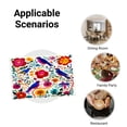 thumbnail image 5 of Amarainy Colorful Mexican Embroidery Style Birds And Flowers Pattern Linen Table Mats Set Of 4 For Home Kitchen Table Decor 12x18 inch, 5 of 5