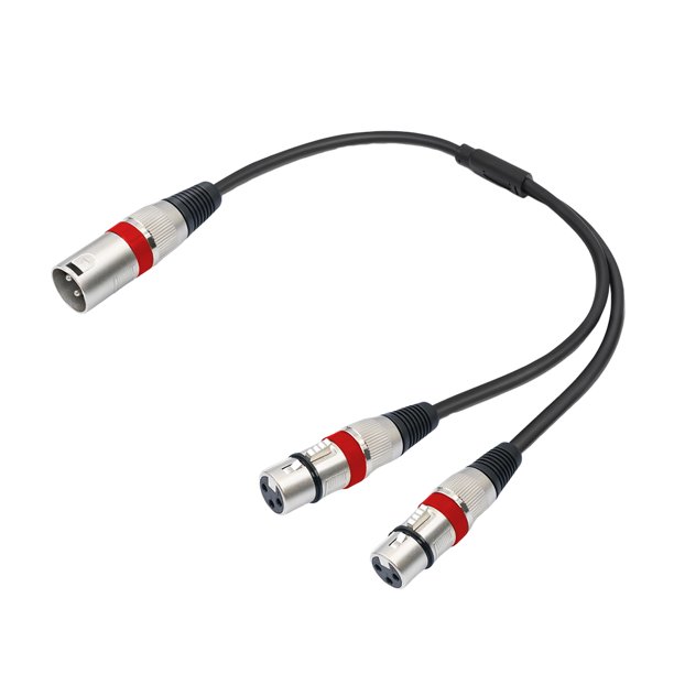 1.5ft/0.5m Xlr A Dual Femenino Y Divisor Cable Micrófono () Rojo