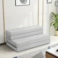 thumbnail image 3 of Gymax 4'' Twin XL Size Foam Folding Mattress Sofa Bed Guests Floor Mat Carrying Handles, 3 of 10