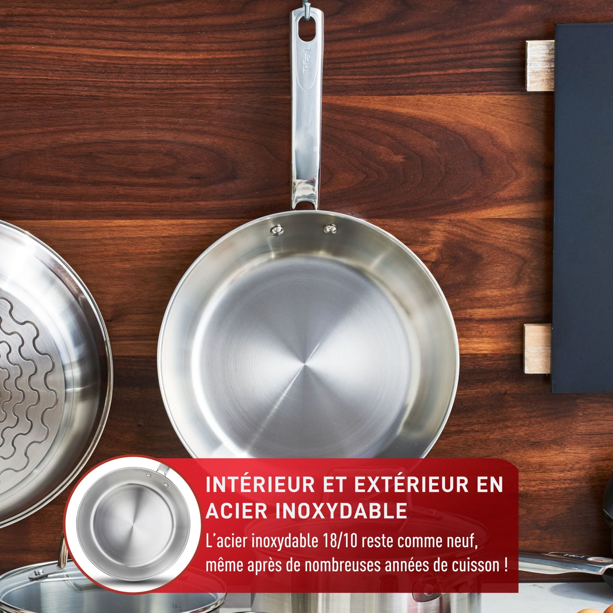 T-fal Stainless Steel 20 cm/ 8" Frypan