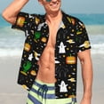 thumbnail image 7 of Fuzoiu Halloween Print Hawaiian Shirt for Men, Summer Beach Casual Short Sleeve Button Down Shirts, Men’s Beach Summer Shirts with Pocket,Medium, 7 of 7