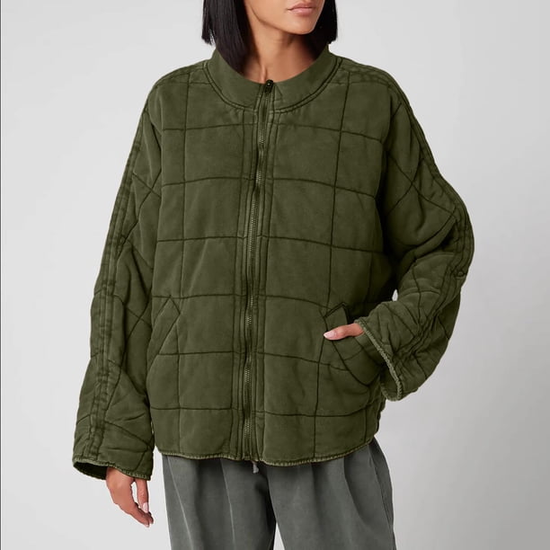 Puntoco Moda Mujer Sólido Cuello Alto Cárdigan Abajo Chaqueta Abrigo Acolchado Puntoco Puntoco-1108
