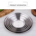 thumbnail image 4 of Wosthever Vajilla de acero inoxidable para acampar, de cena, soporte para contenedor de alimentos, bandeja redonda, para desorden, accesorios carpas Numero 3 Wosthever OD009364-03, 4 of 6