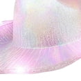 thumbnail image 3 of Sombrero de vaquero,Western Cowboy Hat Moda Elegante Cómodo,Sombreros de Fiestas de disfraces Halloween Durable,Suministros para fiestas de cumpleaños Hugo Sombrero de vaquero, 3 of 7