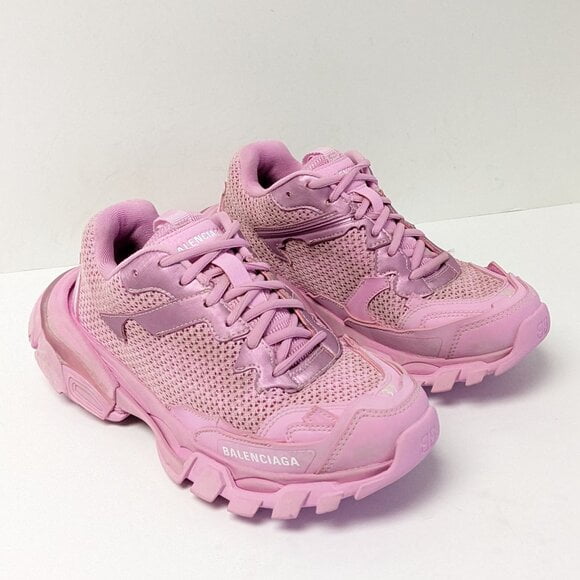 Balenciaga Track Espadrilles Sportives, Rose, Femmes 37 EU (US