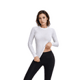thumbnail image 6 of TELALEO Thermal Shirts for Women Fleece Lined Underscrub Long Sleeve Undershirt Athletic Base Layer Cold Weather, 3 Pack, Black and White, Size XL, 6 of 7