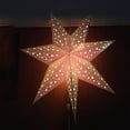 thumbnail image 4 of Adorno colgante de luz LED de estrella hueca para fiesta, rejilla de ventana con forma de estrella 3D brillante, farol de papel colgante para decoración del hogar, boda, 4 of 5