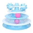 thumbnail image 5 of Bola giratoria para gatos, rompecabezas divertido multiusos, rodillo de juguete para gatos de 4 niveles para caza de gatos, ejercicio de persecución, azul, 5 of 5
