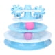 thumbnail image 5 of Bola giratoria para gatos, rompecabezas divertido multiusos, rodillo de juguete para gatos de 4 niveles para caza de gatos, ejercicio de persecución, azul, 5 of 5