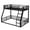 Black#5, variant on PAPROOS Bunk Bed Twin XL Over Queen, Low Bunk Bed for Kids, Metal Bunk Bed Frame with Ladder, Guard Rails, Loft Bed for Bedroom, No Box Spring Needed, Black