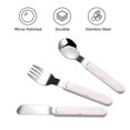 thumbnail image 3 of Uemuo Beautiful Butterfly Print Children's Knife, Fork And Spoon Set - Kids’ Knife Fork Spoon - Stainless Steel Kids Silverware Set - Metal Kids Cutlery Set, 3 of 8