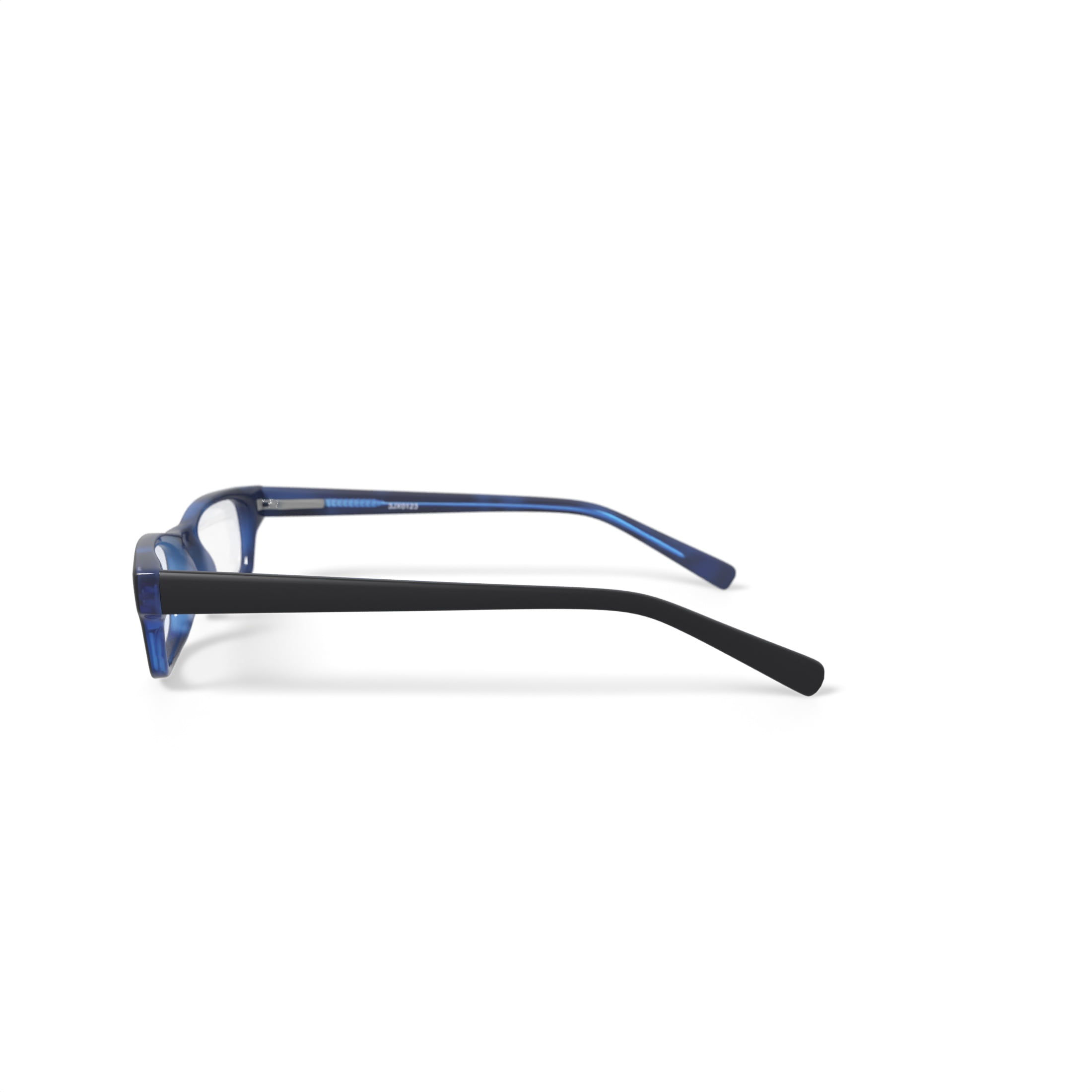 Walmart Youth FM14043 Rectangular Prescription Eyeglasses with Case, Black/Blue