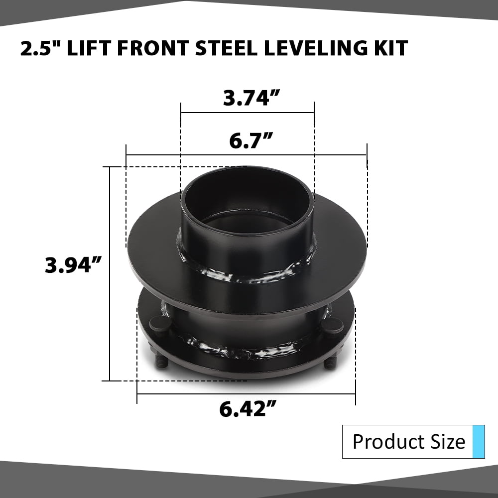 CROSSDESIGN 2.5" Front Leveling Lift Kit Coil Spacers Fit For 94-13 Ram 1500 2500 3500 4WD