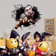 thumbnail image 2 of Pegatinas de pared de Halloween, decoración de fondo de fiesta para sala de estar, pared rota 3D, pegatinas de zombies de terror, pegatinas de PVC de vidrio para ventana JAMW Sencillez, 2 of 5