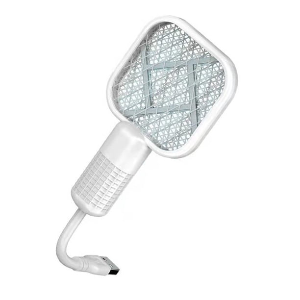 Raqueta matamoscas Mini matamoscas Compacta y práctica USB antimoscas Blanco
