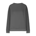 thumbnail image 3 of AGWOLF Crew Neck Sweatshirts for Women Casual Solid Basic Loose Pullover Comfy Drop Shoulder Long Sleeve Tops, 3 of 6