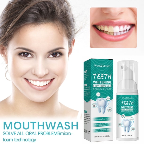 Espuma de limpieza dental Espuma de limpieza bucal Fresh Oral Cleaning Care 60 ml pasta de dientes
