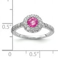 thumbnail image 2 of Primal Gold 14 Karat White Gold 5mm Pink Sapphire AAA Diamond Ring, 2 of 4