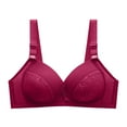 thumbnail image 1 of PEASKJP Women's Easy-On Bra Ultimate Lift & Support Wireless Full-Coverage Bra, Red XL, 1 of 3