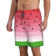 thumbnail image 2 of KLL Watermelon Men's Casual Summer Beach Shorts Hawaiian Shorts with Pockets-X-Large, 2 of 5