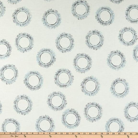Kaufman Winter Shimmer Metallic Circles White Fabric by the Yard