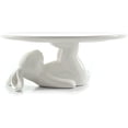 thumbnail image 1 of Soporte para magdalenas, platos de postre de cerámica para aperitivos y galletas, regalo de plato de dulces de conejito, blanco, regalo de decoración del hogar, 1 of 6