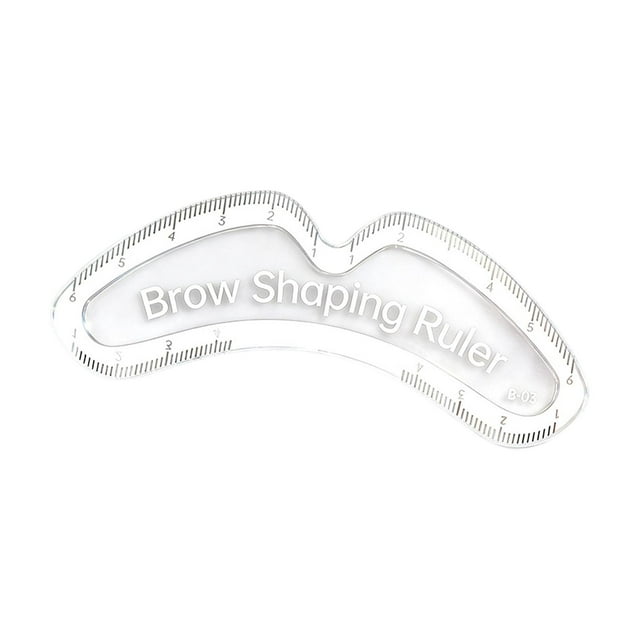 MERIGLARE Eyebrow Shaping Ruler Portable Beginners Positioning Arch Brow Mapping Ruler 11.5cmx3cm