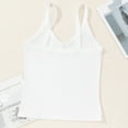 thumbnail image 6 of Felirenzacia Women's Ribbed Knitted Tank Top, Long Cami Top with Spaghetti Strap,White,M, 6 of 9
