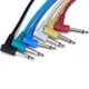 thumbnail image 2 of Cables ANGLED PLUG perfecl Paquete de 6 Cables de 1/4 'para El Pedal de Guitarra Codificados Por Color, 2 of 8