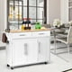 thumbnail image 2 of Costway Carrito de Cocina con Ruedas 2 Cajones 2 Gabinetes Isla de Cocina Rodante Porta Toallas Cuchillos Estante Ajustable para Comedor, 2 of 10