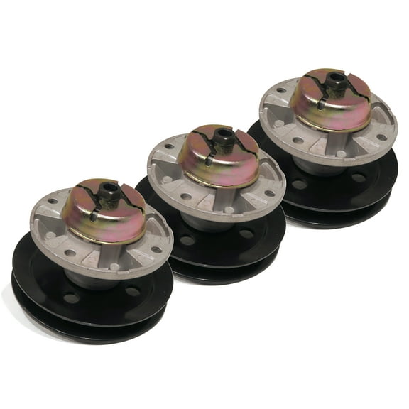 The ROP Shop 3 Pack -  Spindle Assembly & Pulley for John Deere 180 Tractor with 48" Deck