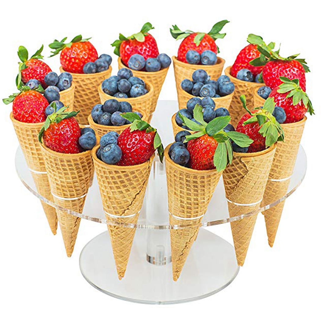 Acrylic Ice Cream Cone Holder Chip Cone Holder Counter Top Display Stand 
