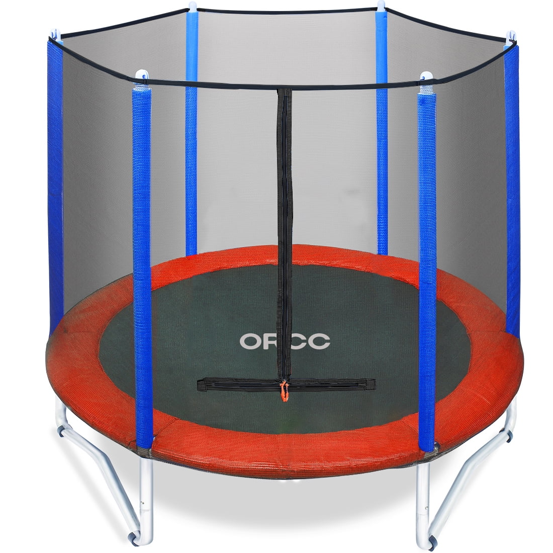 Heavy Duty Steel Frame 60" Kids Trampoline with Safety Enclosure Net Spring Pad 