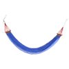 Camping Hiking Nylon Mesh Wooden Stick Swing Hanging Bed Suspended Hammock Blue