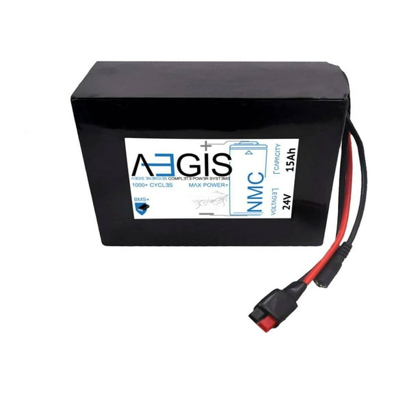 Aegis Battery 24V 15Ah Lithium Battery - NMC Deep Cycle Lithium-ion