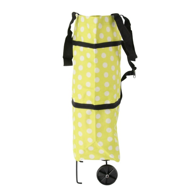 BRIGHTFUFU 1Pcs Reusable Trolley Bags with Wheels Multifunctional for Shoppers and Travelers