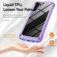 thumbnail image 6 of ELEHOLD Rugged Clear Case for Samsung Galaxy A14 5G 2023 Hybrid Hard PC Crystal Clear Back+Soft TPU Shockproof Design Slim Lightweight Support Wireless Charging - Purple, 6 of 8