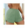 thumbnail image 6 of Sweat Shorts Women Comfy Workout Shorts Rise Lounge Mini Shorts with Drawstring and Pockets Light Green S, 6 of 9