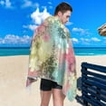 thumbnail image 4 of Dreamtimes Multicolour Flower Beach Towel Super Soft Microfiber Sand Free Beach Towels, Oversized Camping Pool Towel, Lightweight, Breathable & Quick Dry Towels, 31x71in, 4 of 7