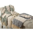 thumbnail image 3 of Saro Lifestyle Nubby Design Striped Throw Blanket Grey, 3 of 3